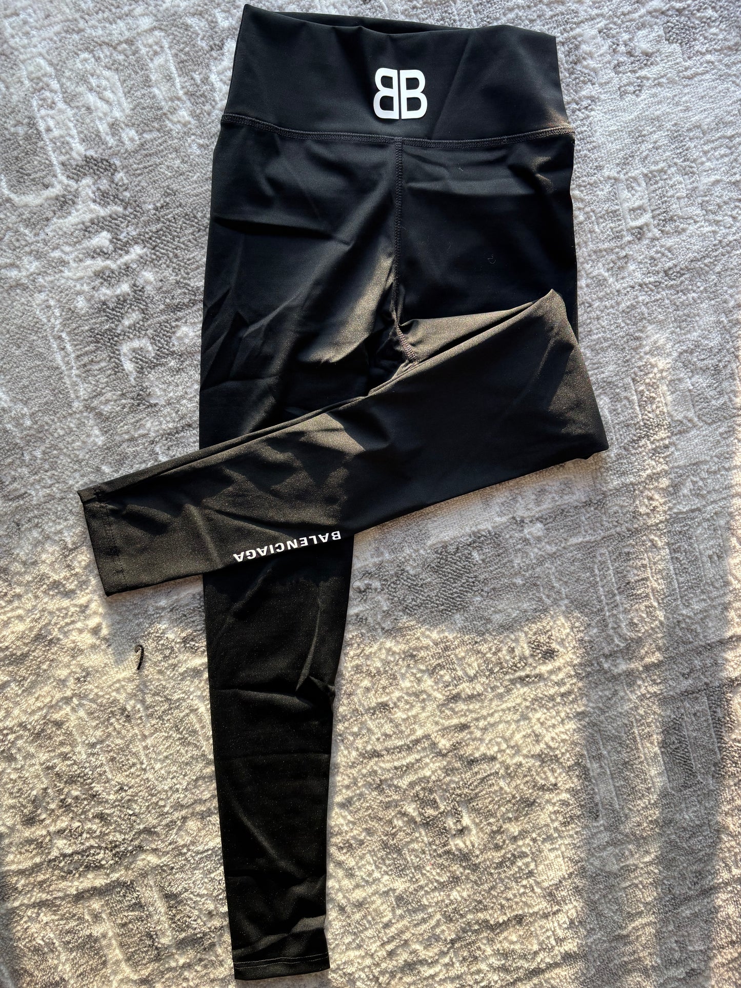 Balenciaga-Inspired Black High-Waist Sculpt Leggings