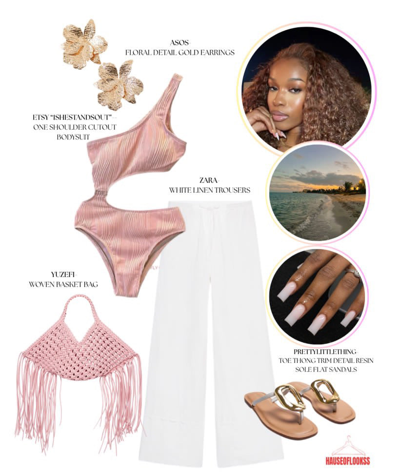 Fashion-Forward Pink Swimsuit – One Shoulder Cutout Bodysuit Style Swimwear