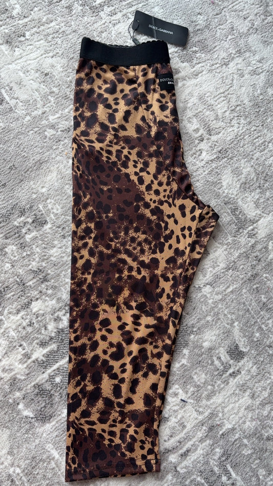 Leopard Print Ribbed Leggings | Designer-Inspired Active Streetwear