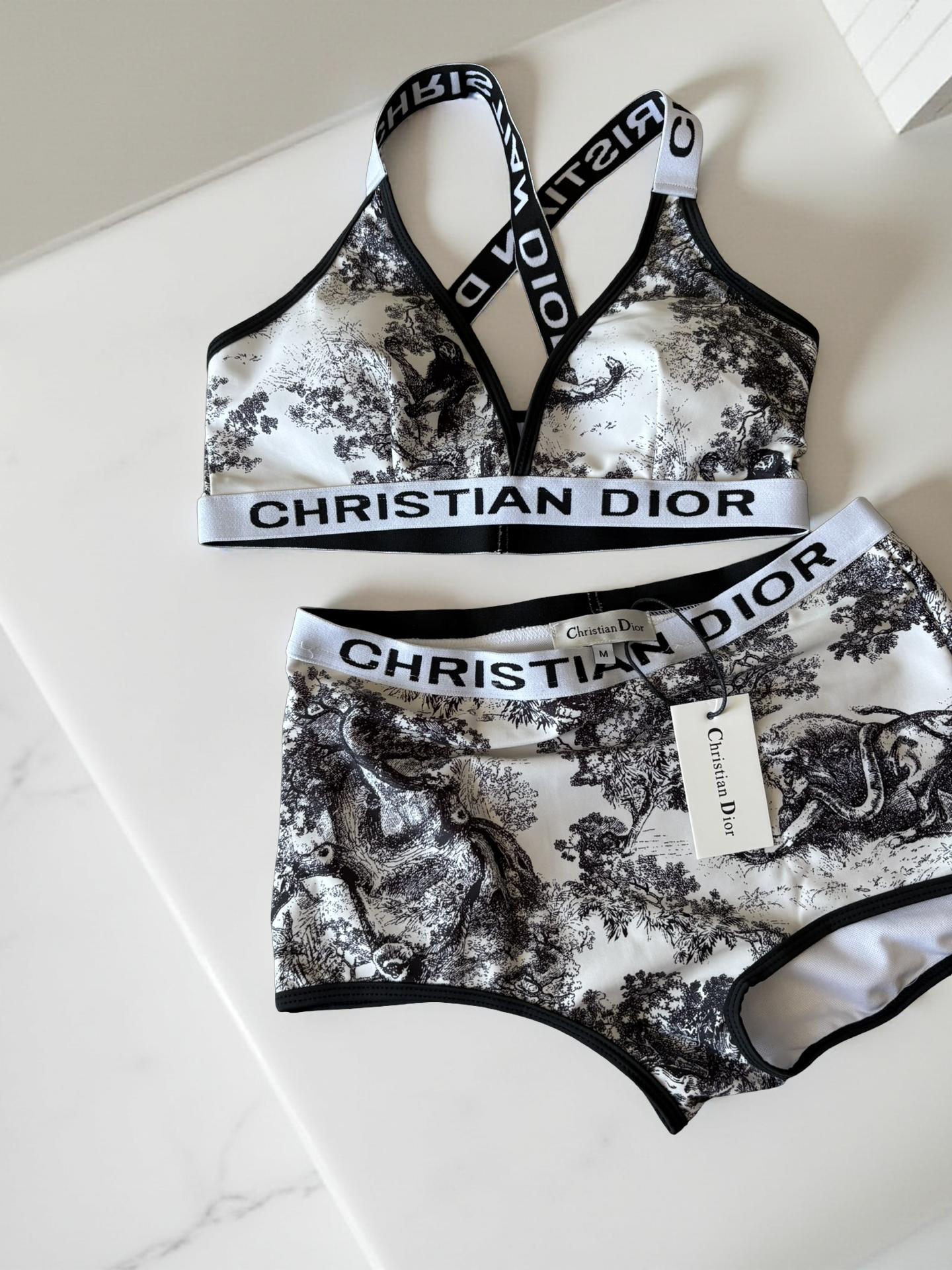 Dior-Inspired Boxer & Bra Lounge Set – Streetwear to Swimwear