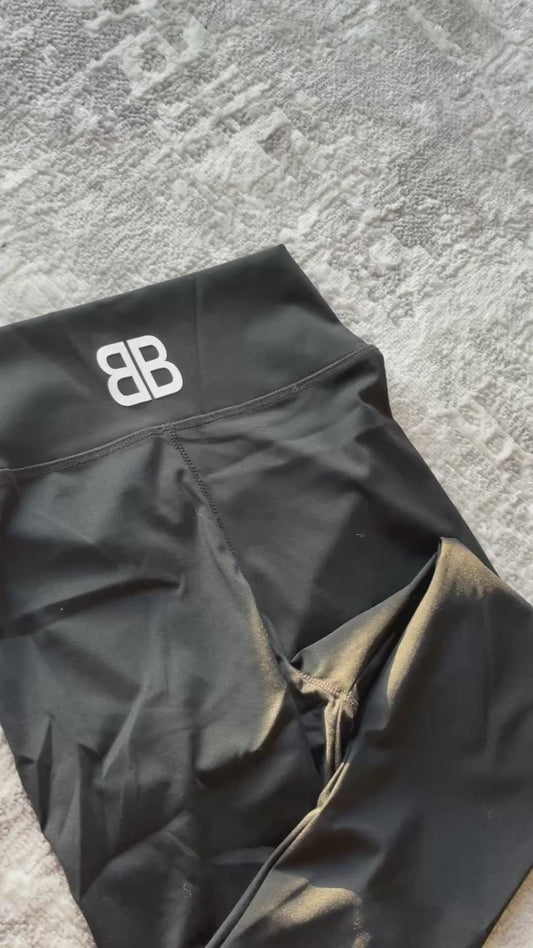 Balenciaga-Inspired Black High-Waist Sculpt Leggings